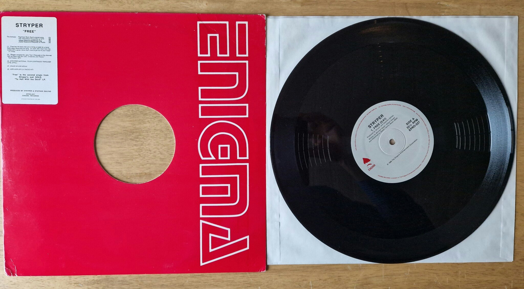 Stryper, Free (Promo). Vinyl S 12"