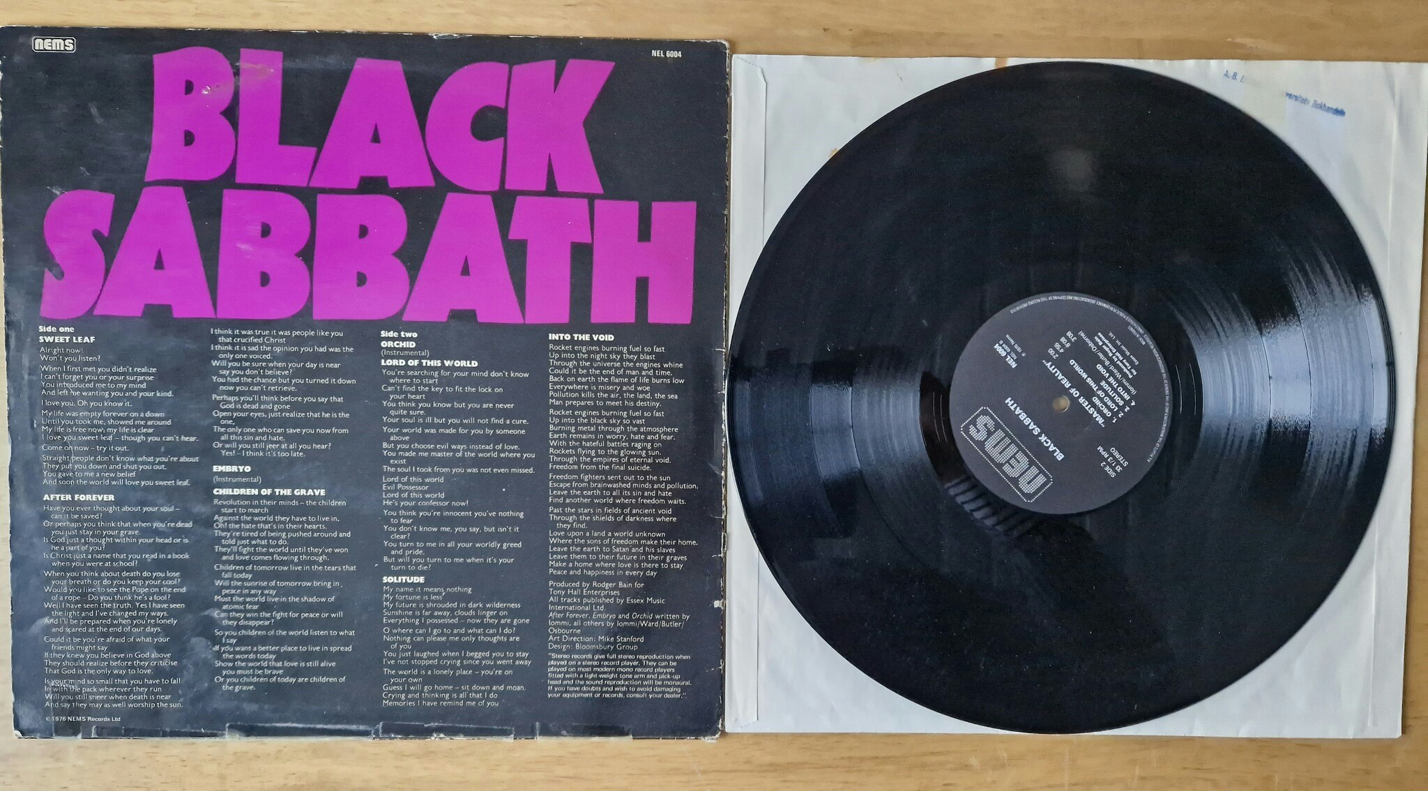 Black Sabbath, Master of reality. Vinyl LP
