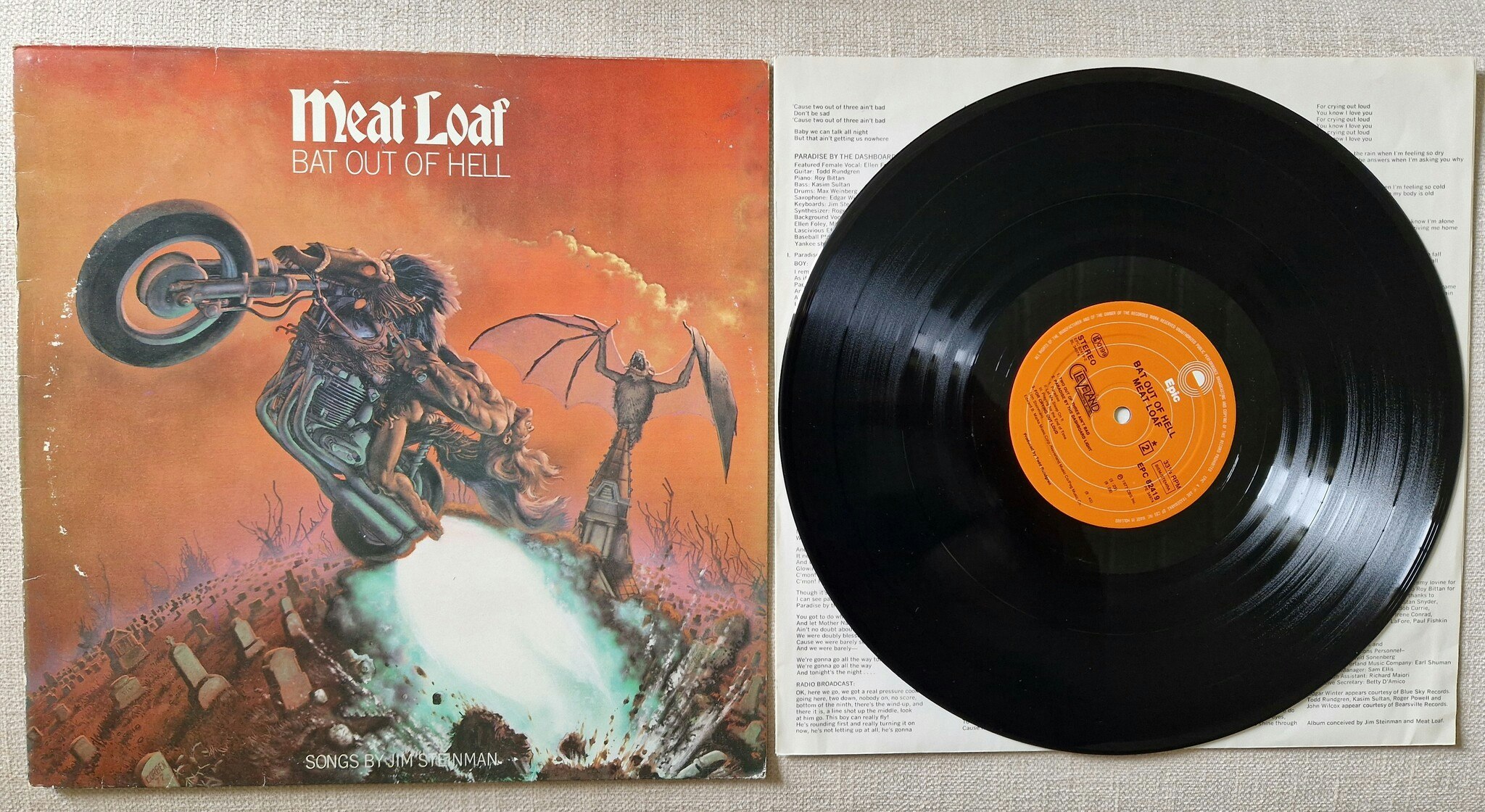 Meat loaf, Bat out of hell. Vinyl LP