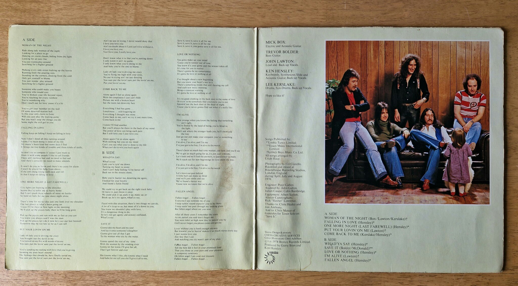 Uriah Heep, Fallen angel. Vinyl LP