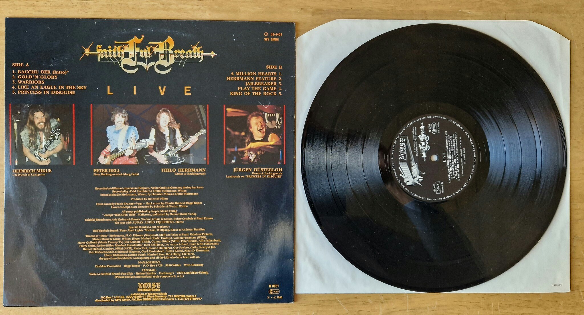 Faithful Breath, Live. Vinyl LP