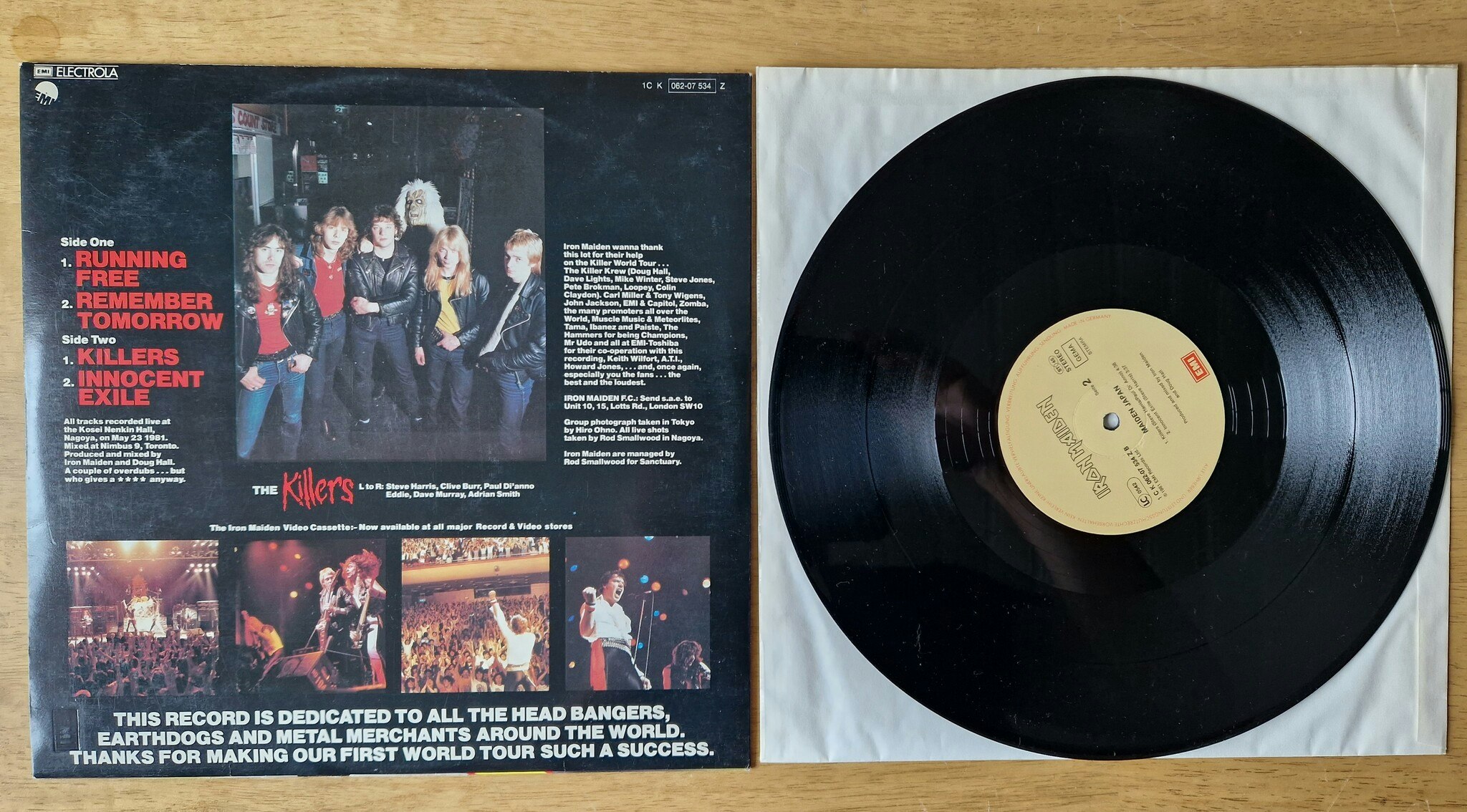 Iron Maiden, Maiden Japan. Vinyl S 12"