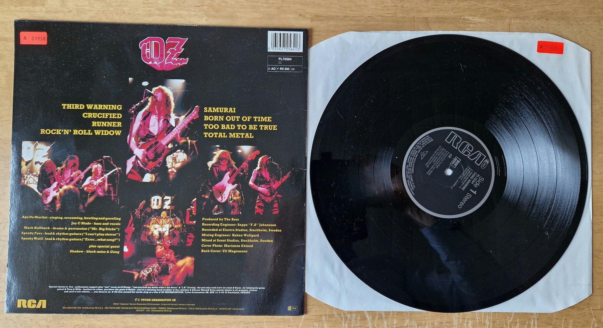 OZ, Third warning. Vinyl LP