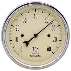 Autometer Antique Beige, 8000 RPM, Electric, Analog