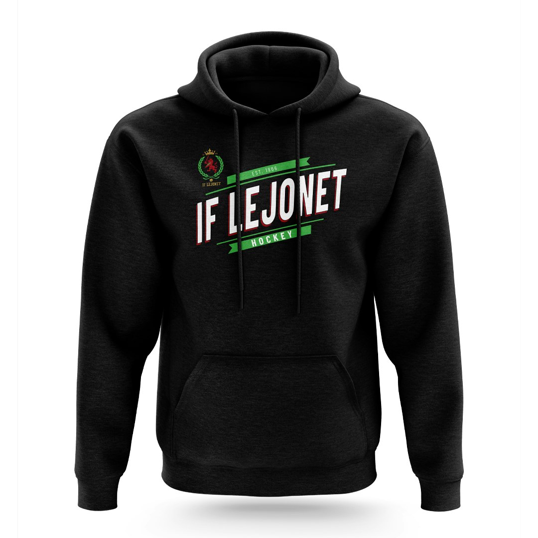 NYHET! Svart hoodie, IF Lejonet