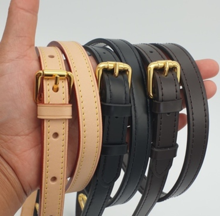 Dark Brown Adjustable Leather Strap for LV DE Speedy, Noe, Metis