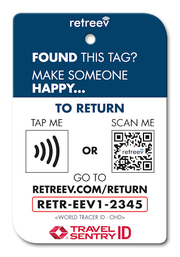 retreev™ Smart ID Luggage Tag | NFC QR Code Luggage Tags with Web Messaging Service - I haven't Been Everywhere