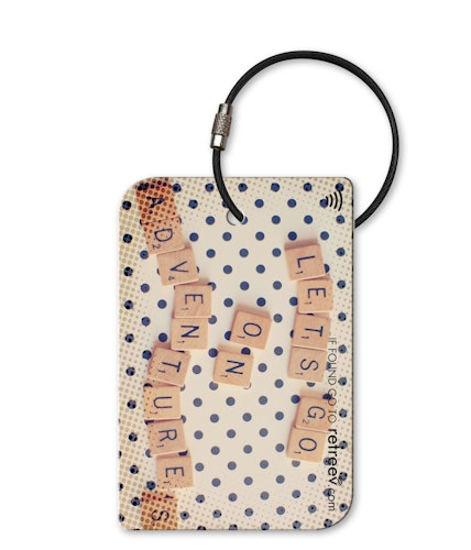 retreev™ Smart ID Luggage Tag | NFC QR Code Luggage Tags with Web Messaging Service -Scrabble