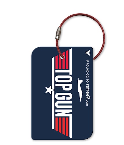 retreev™ Smart ID Luggage Tag | NFC QR Code Luggage Tags with Web Messaging Service -Top Gun