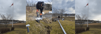 Årets første flaggstang levert på Tomb i Råde