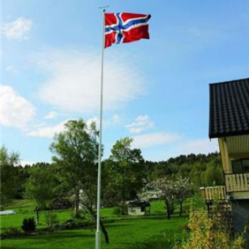 Flaggstang Stål med fotplate fra 4 til 6 meter