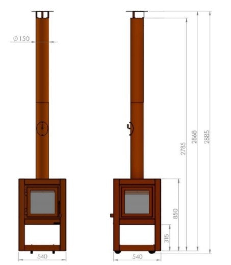 RB-1220 Mobile L, Glass 4 sider, Quaruba