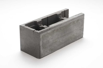 Forskalingsblokk F 20-50  (komplett med ende/hjørne) | Grå | 50x20x20