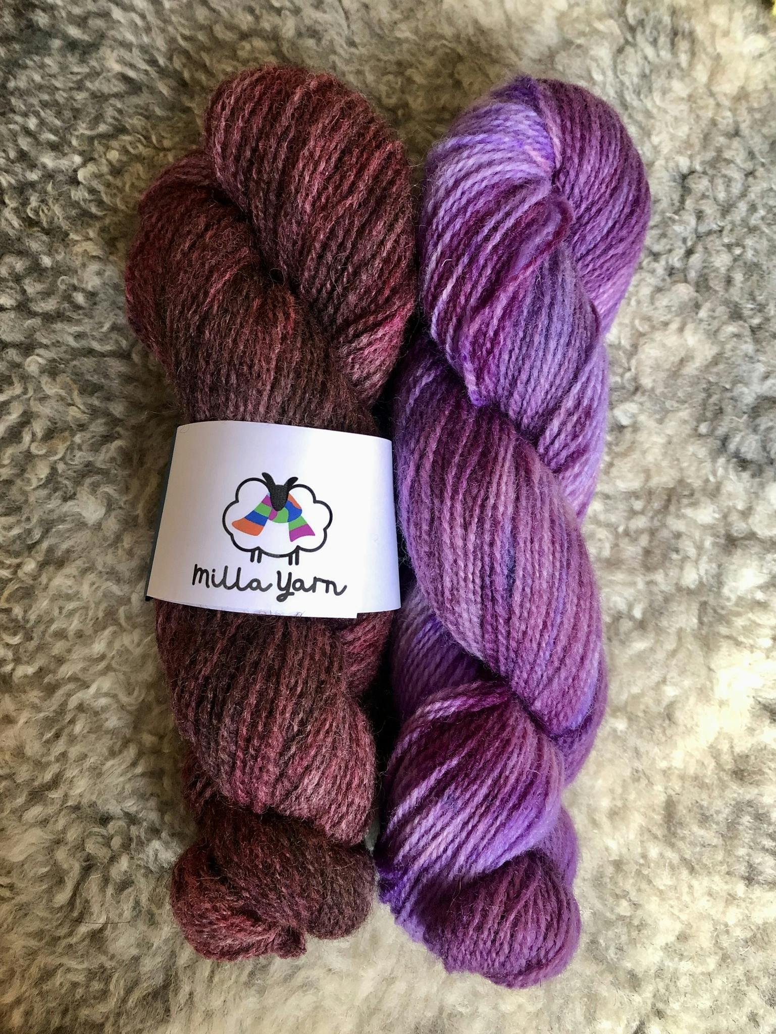 Garnpaket - Dirty Pink  & Lavendel 100 g