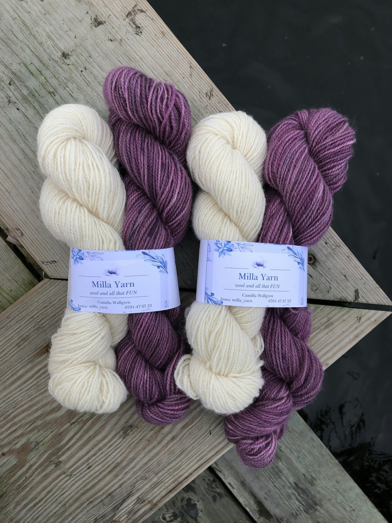 Milla Rauma Gammelserie Kit - Plum & White 100 g