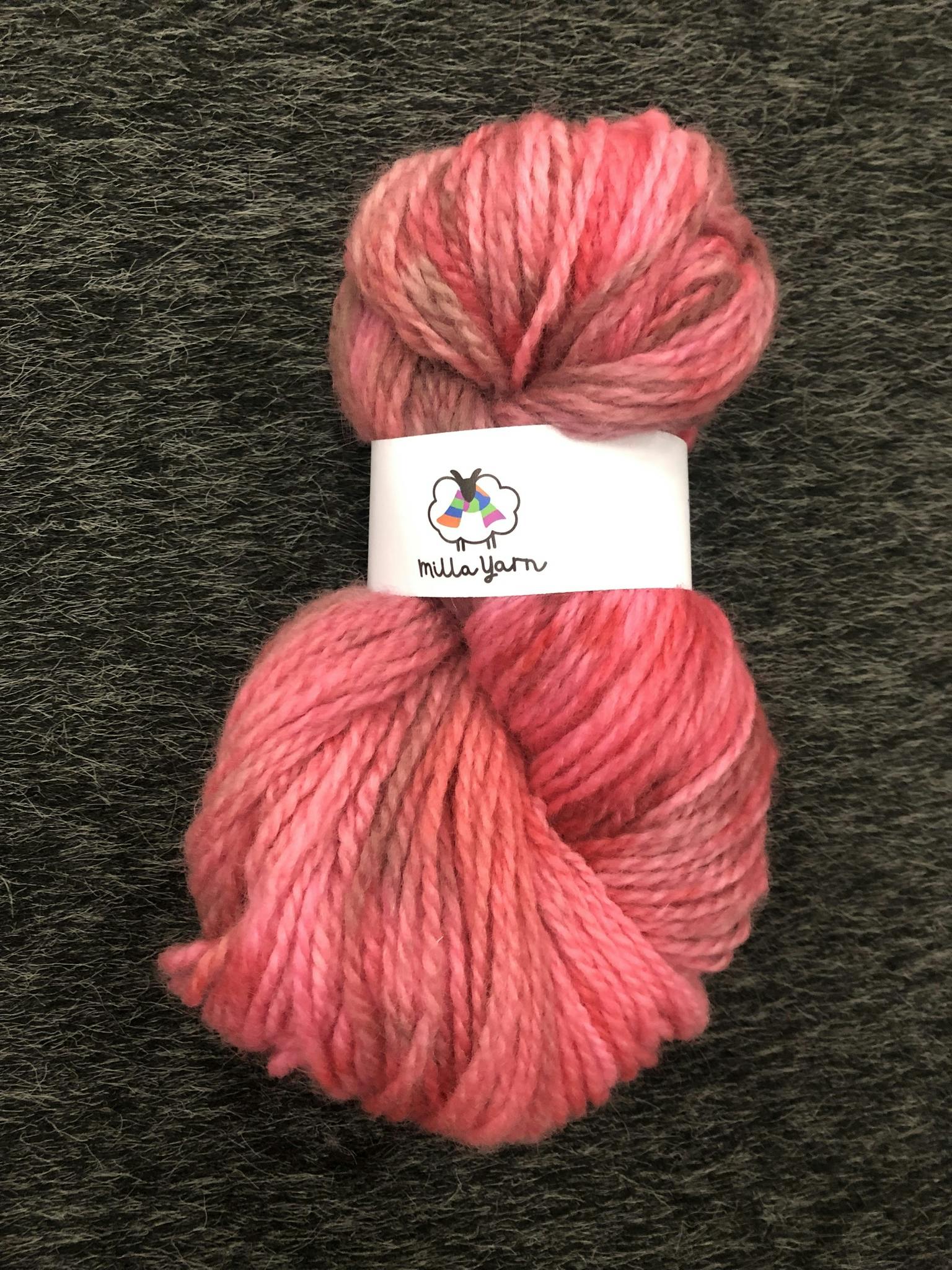 Milla Vams - Dirty Pink  (på vit) 100 g