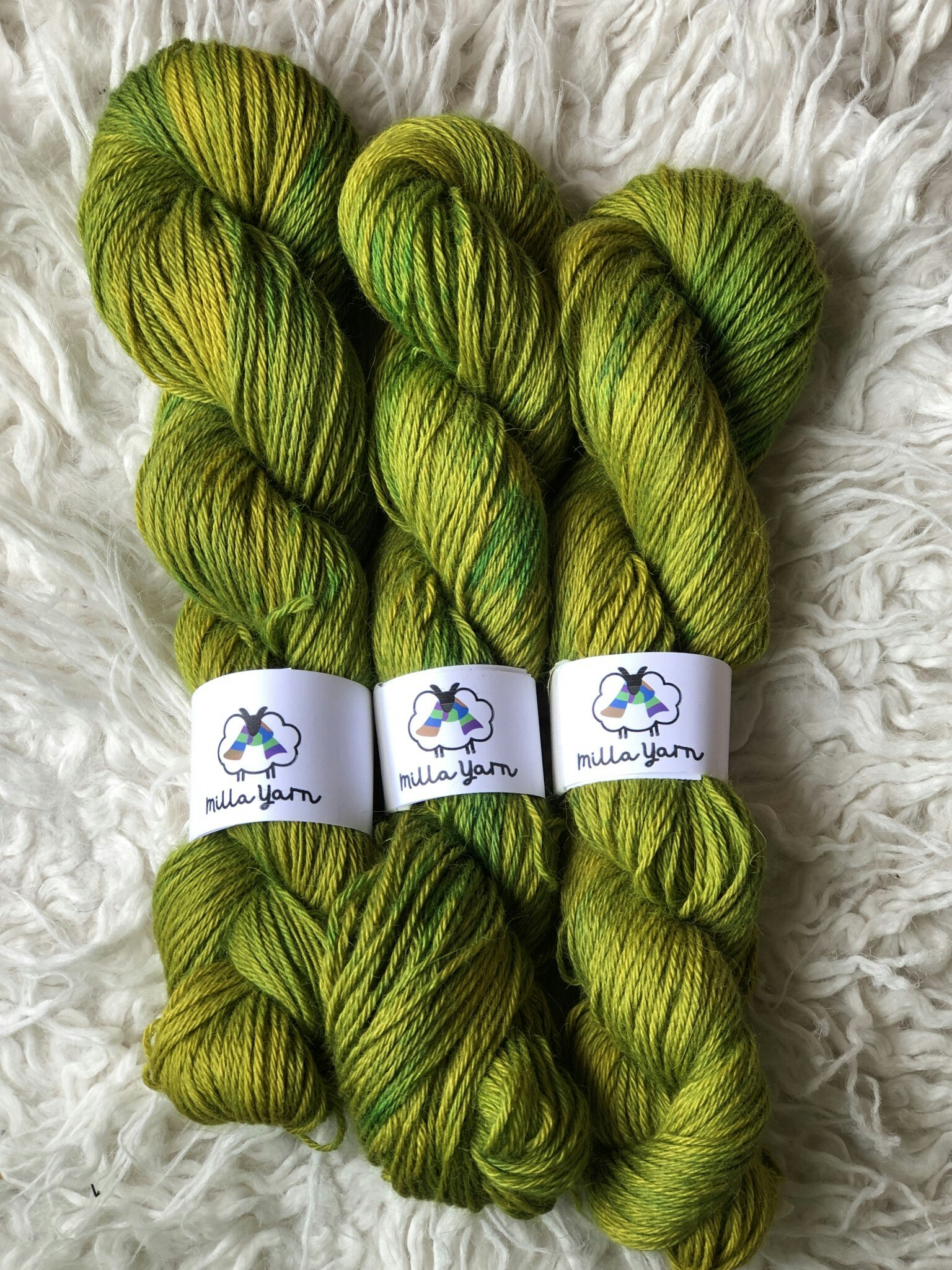 Handfärgad Llama Silk - Spring Kisses 50 g