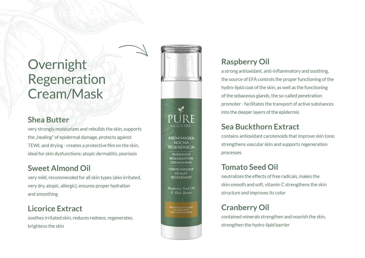 Clochee Pure Regenerating Overnight Cream/Mask