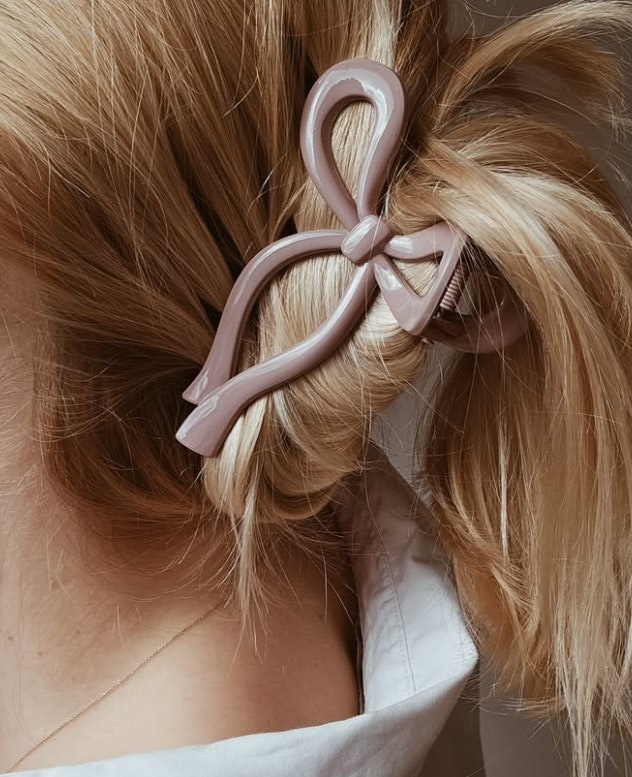 Top Choice Hårklämma L Rosett Glossy