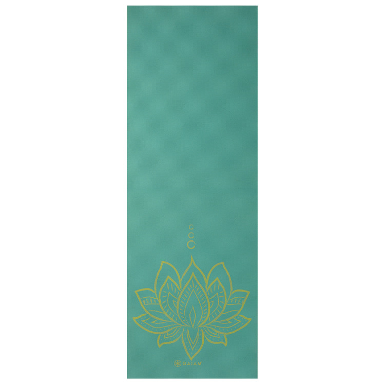 NYHET Yogamatta Turqupise Lotus vänbar 6 mm från Gaiam