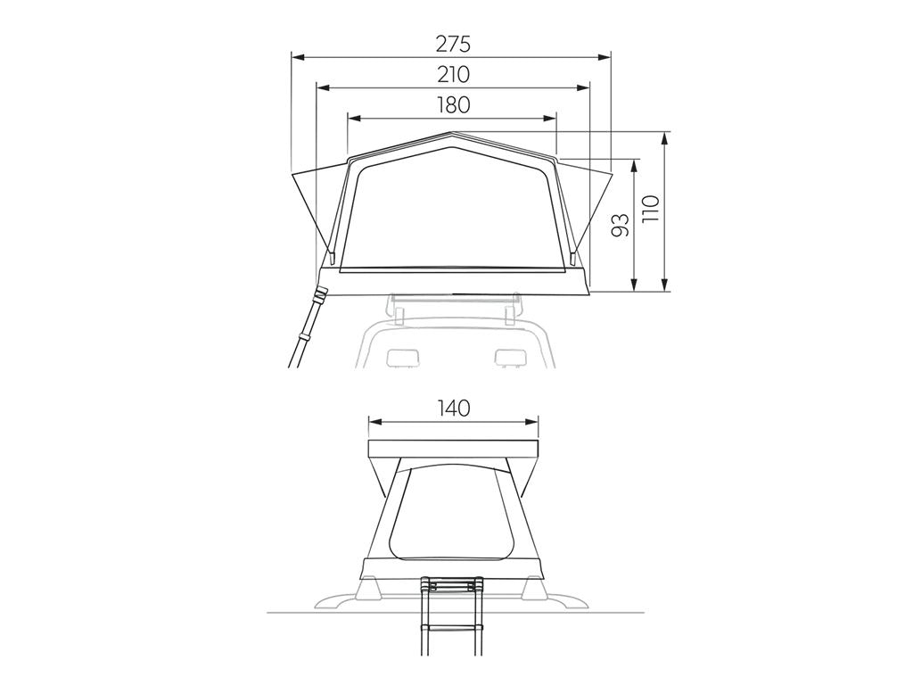 DOMETIC TRT 140 AIR INFLATABLE ROOFTOP TENT