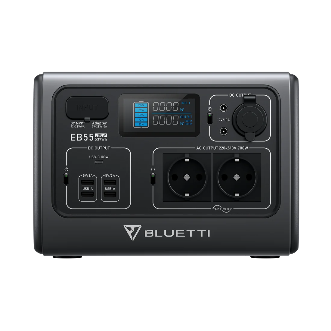 BLUETTI PowerOak EB55 Portable Power Station | 700W 537Wh