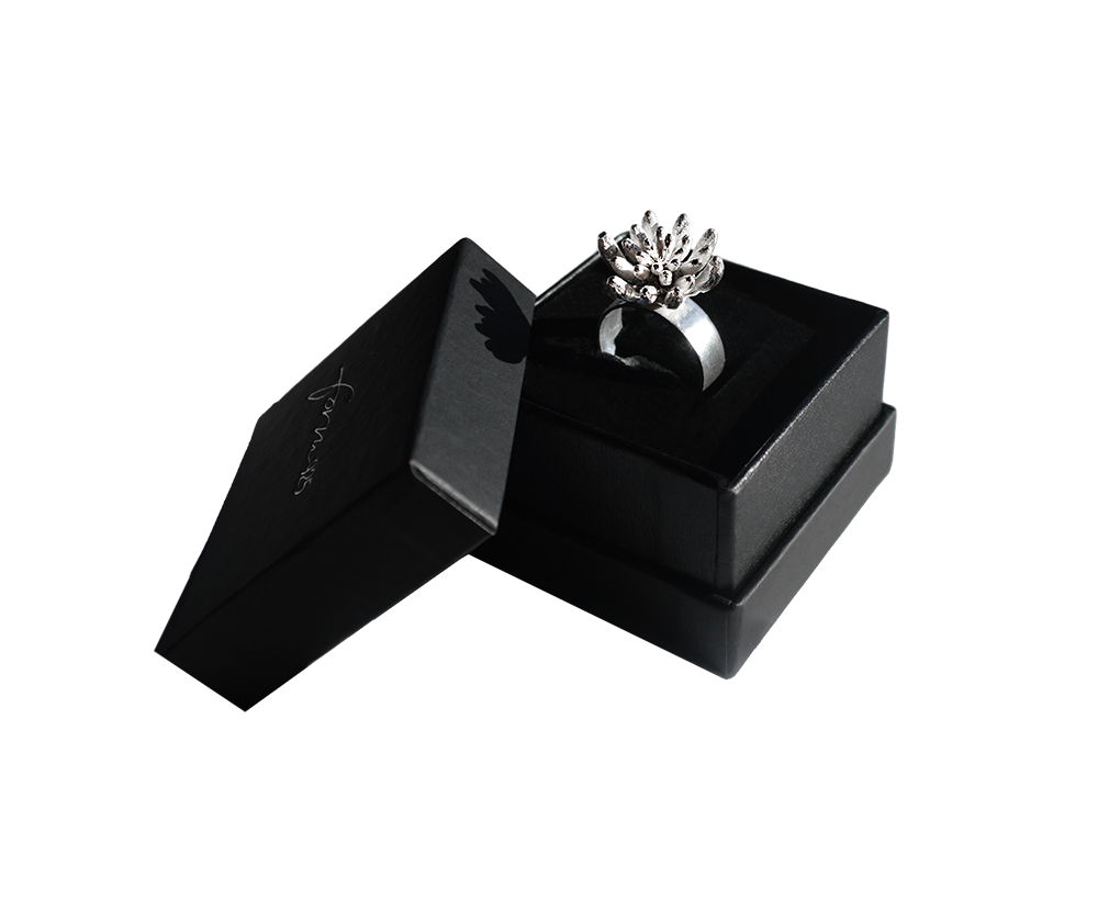 Silverring Flower Power storlek 52