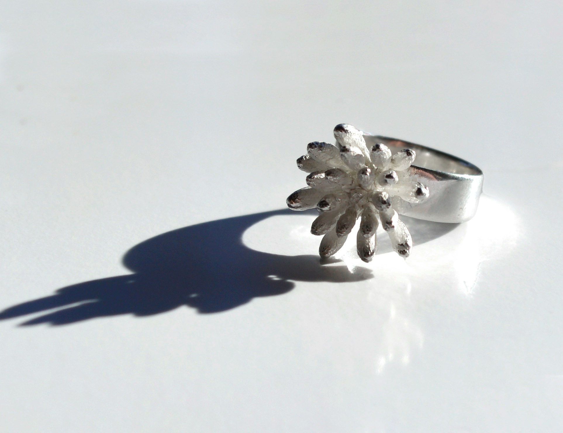 Silverring Flower Power storlek 51