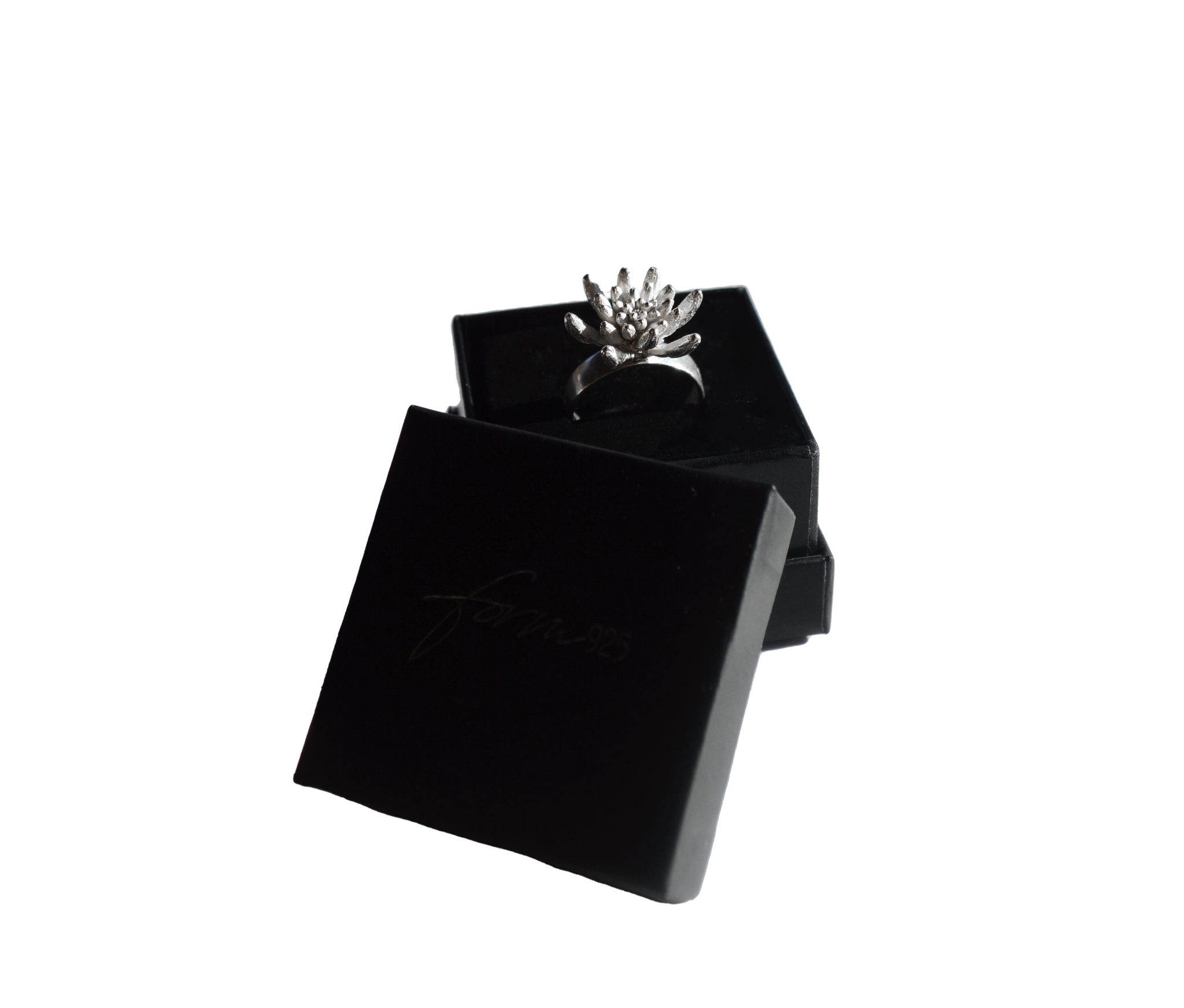 Silverring Flower Power storlek 58