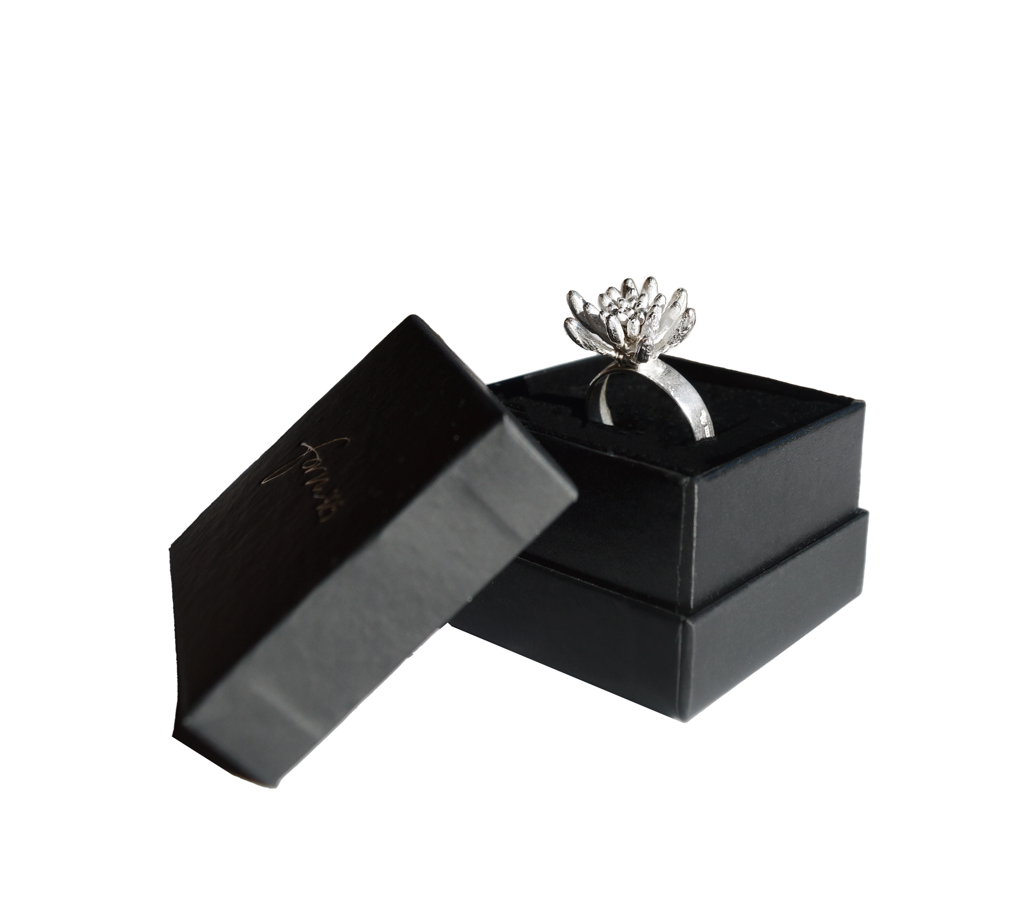 Silverring Flower Power storlek 58