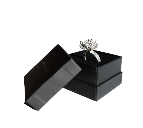 Silverring Flower Power storlek 58