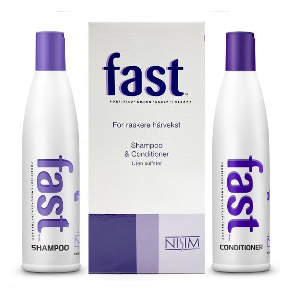 NISIM FAST shampoo & conditioner, for raskere hårvekst, à 300 ml - Hudshop