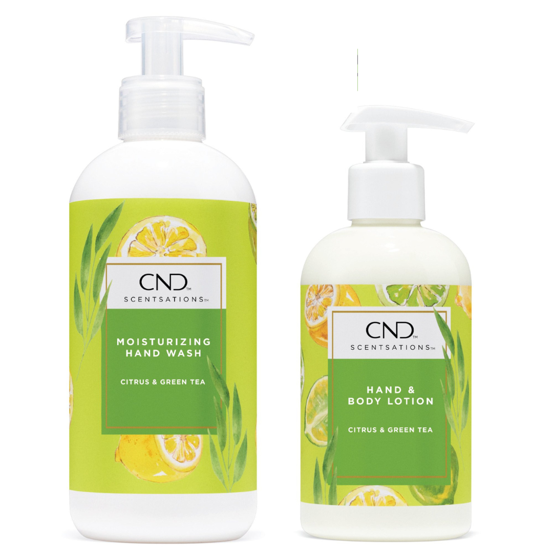 CND Scentsations - Citrus & Green Tea – Duo Wash & Lotion - Håndsåpe og håndkrem