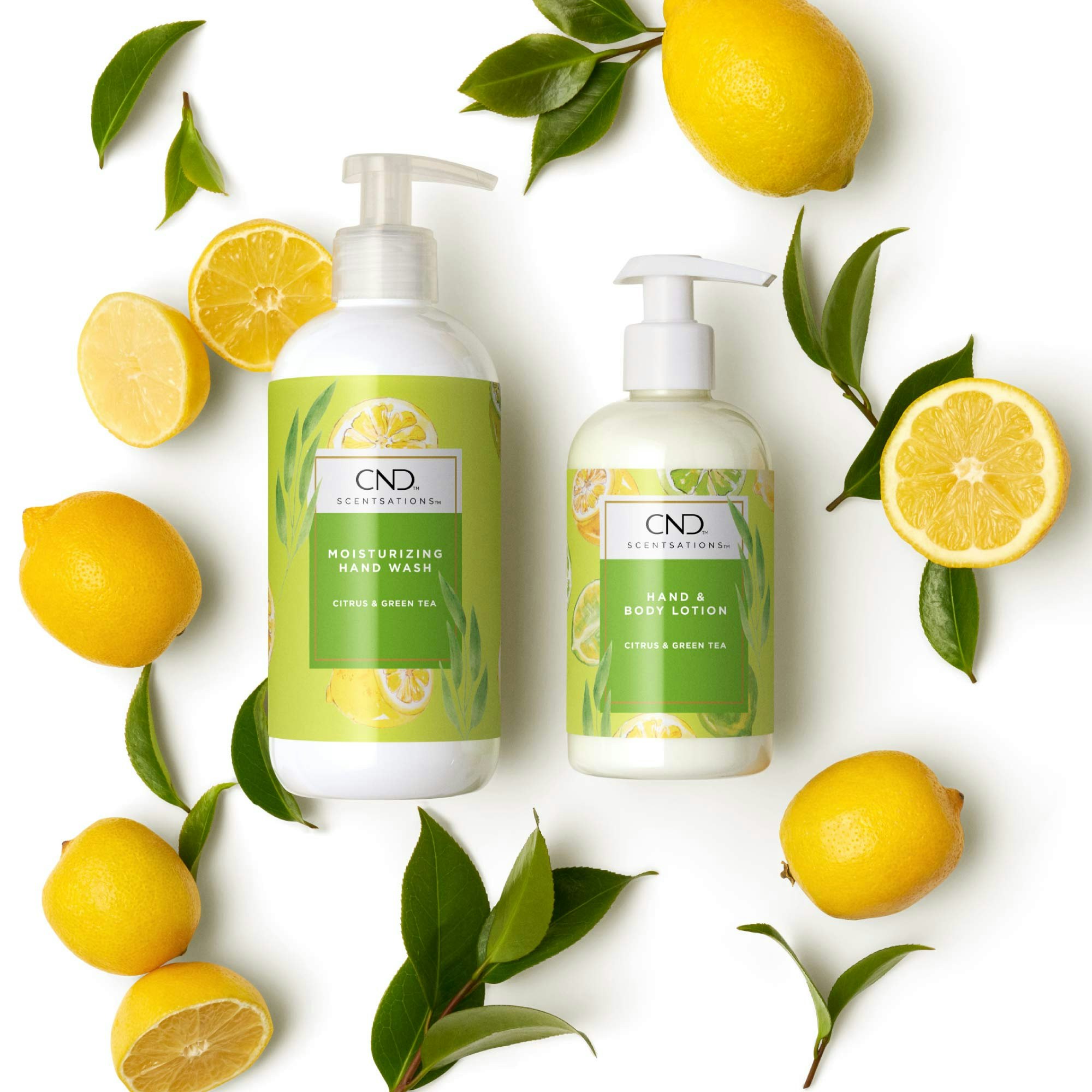 CND Scentsations - Citrus & Green Tea – Duo Wash & Lotion - Håndsåpe og håndkrem