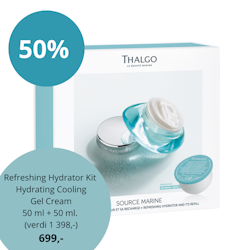Thalgo Source Marine Hydrating - Refreshing Hydrator Kit - Source Marine Hydrating Cooling Gel Cream - 50 ml + 50 ml. Lett fuktighetskrem+refill