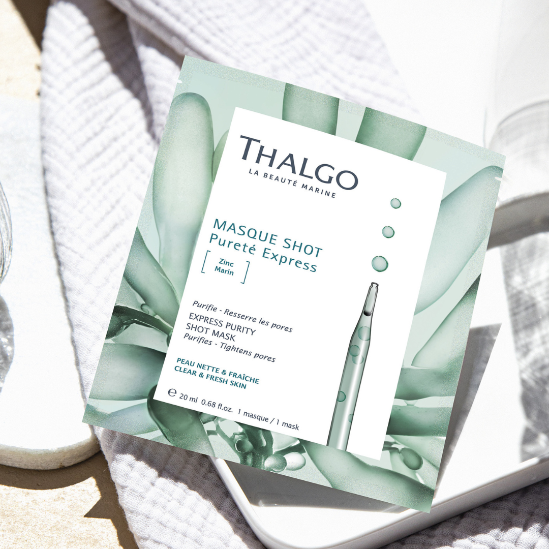 Thalgo Masque Shot - Purete Express - sheet maske - gir klarere hud til fet og kombinert hud