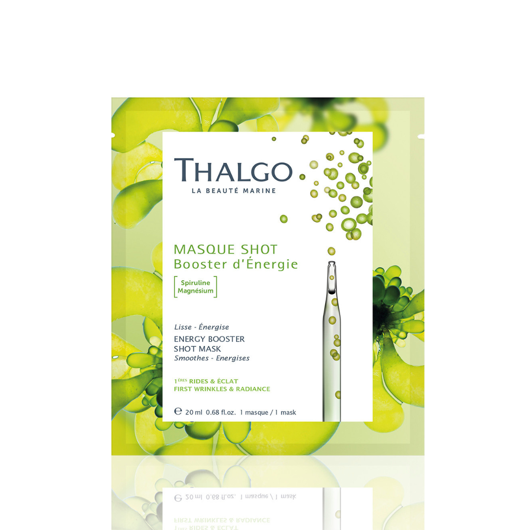 THALGO Energy Booster Shot Mask - sheet maske - gir glød og vitalitet til en matt, sliten hud