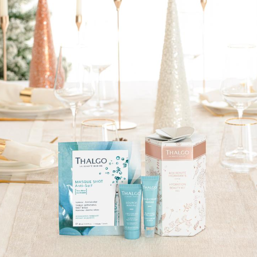 Thalgo Hydrating Beauty KIT - fuktighets-kit - leppebalm, dagkrem og maske