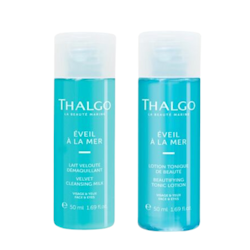 Thalgo Velvet Cleansing milk 50ml + Beautyfying tonic lotion 50ml - rensemelk og toner reisesetørrelser