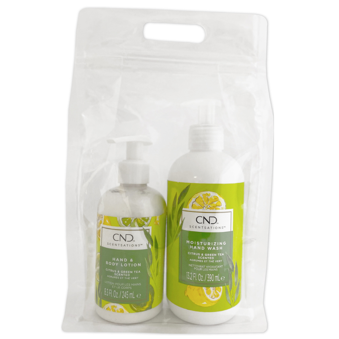 CND Citrus & Green Tea – Duo Wash & Lotion - håndsåpe og håndkrem