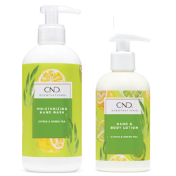 CND Citrus & Green Tea – Duo Wash & Lotion - håndsåpe og håndkrem