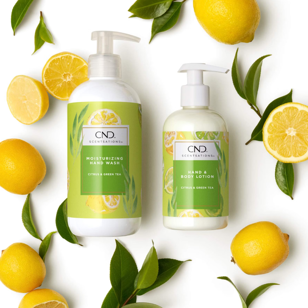 CND Citrus & Green Tea – Duo Wash & Lotion - håndsåpe og håndkrem