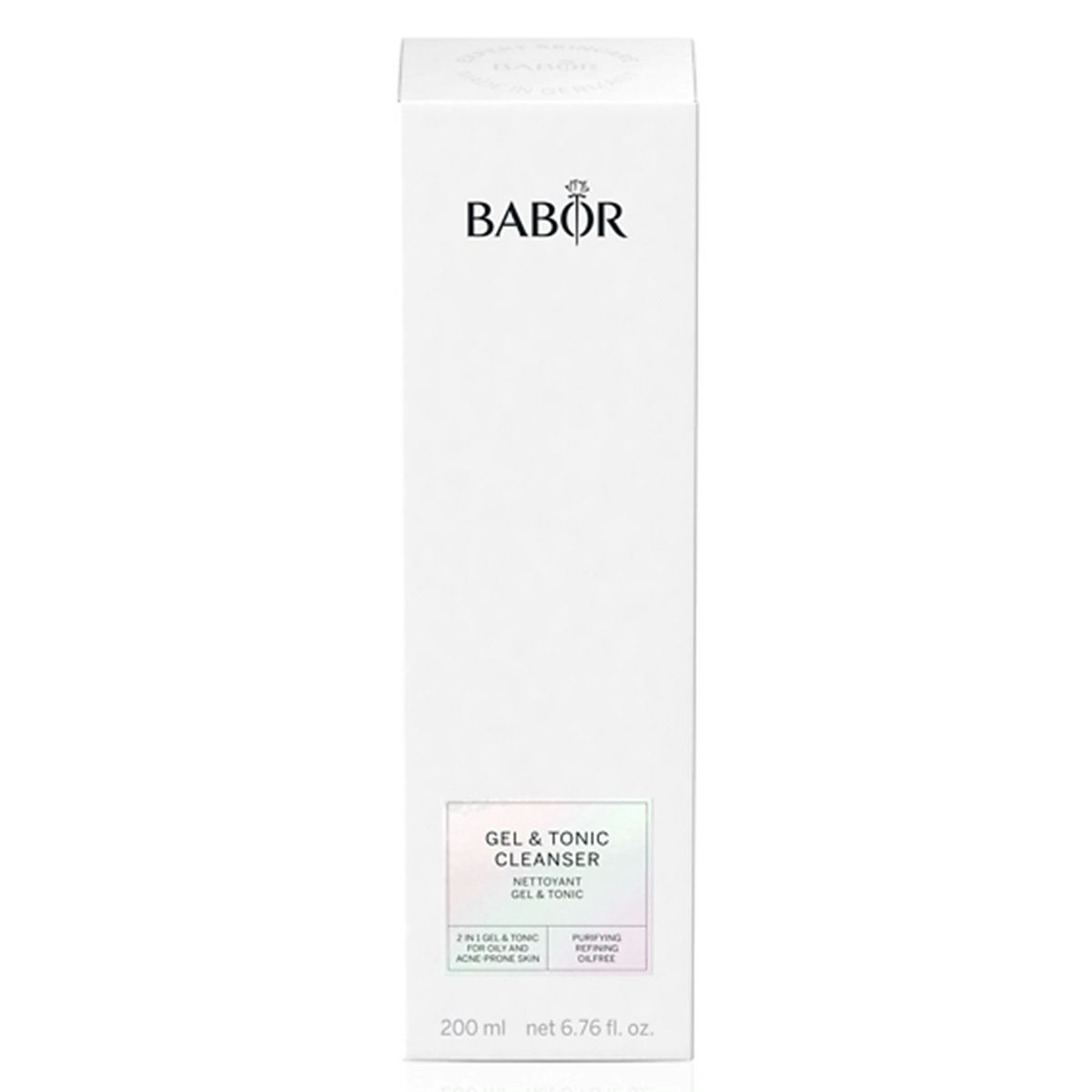 Babor Gel & Tonic Cleanser 200 ml - Oljefri rensegelé og toner i ett, for en fet hud og en hud med akne.