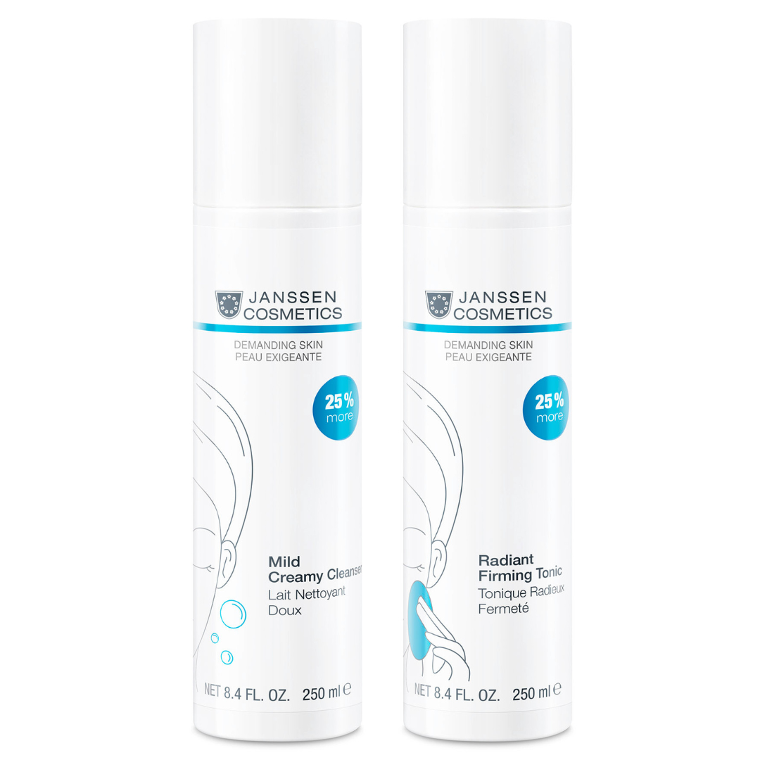 Janssen Cosmetics - Dry Skin - Creamy Cleanser + Firming Tonic - Rense Duo for tørr hud
