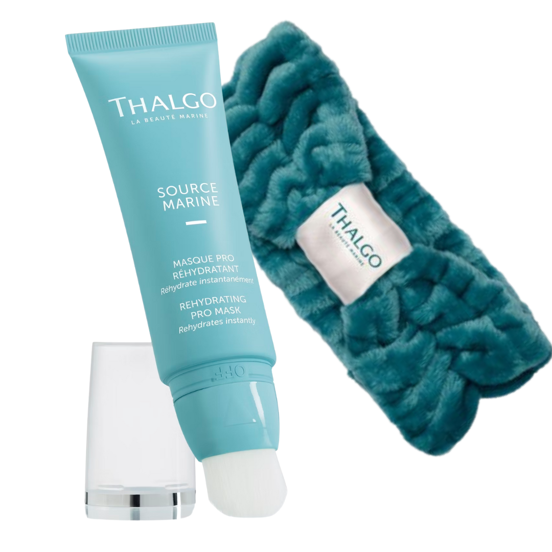 tilbud THALGO Source Marine Rehydrating PRO Mask, 50 ml tube - fuktighetsgivende maske + hårbånd