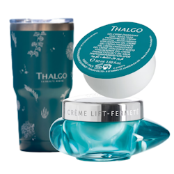 Thalgo kampanje - GLØD - krem, refill og Thalgo drikkekopp