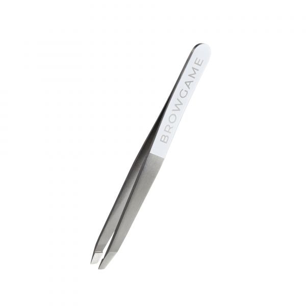 Browgame Cosmetics Prodnr. BG10014 Original Tweezer Slanted White