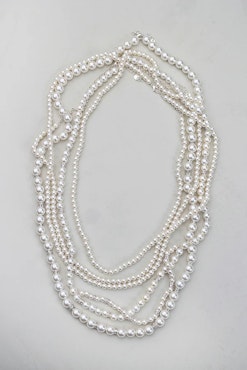 Pearl long necklace 4 set