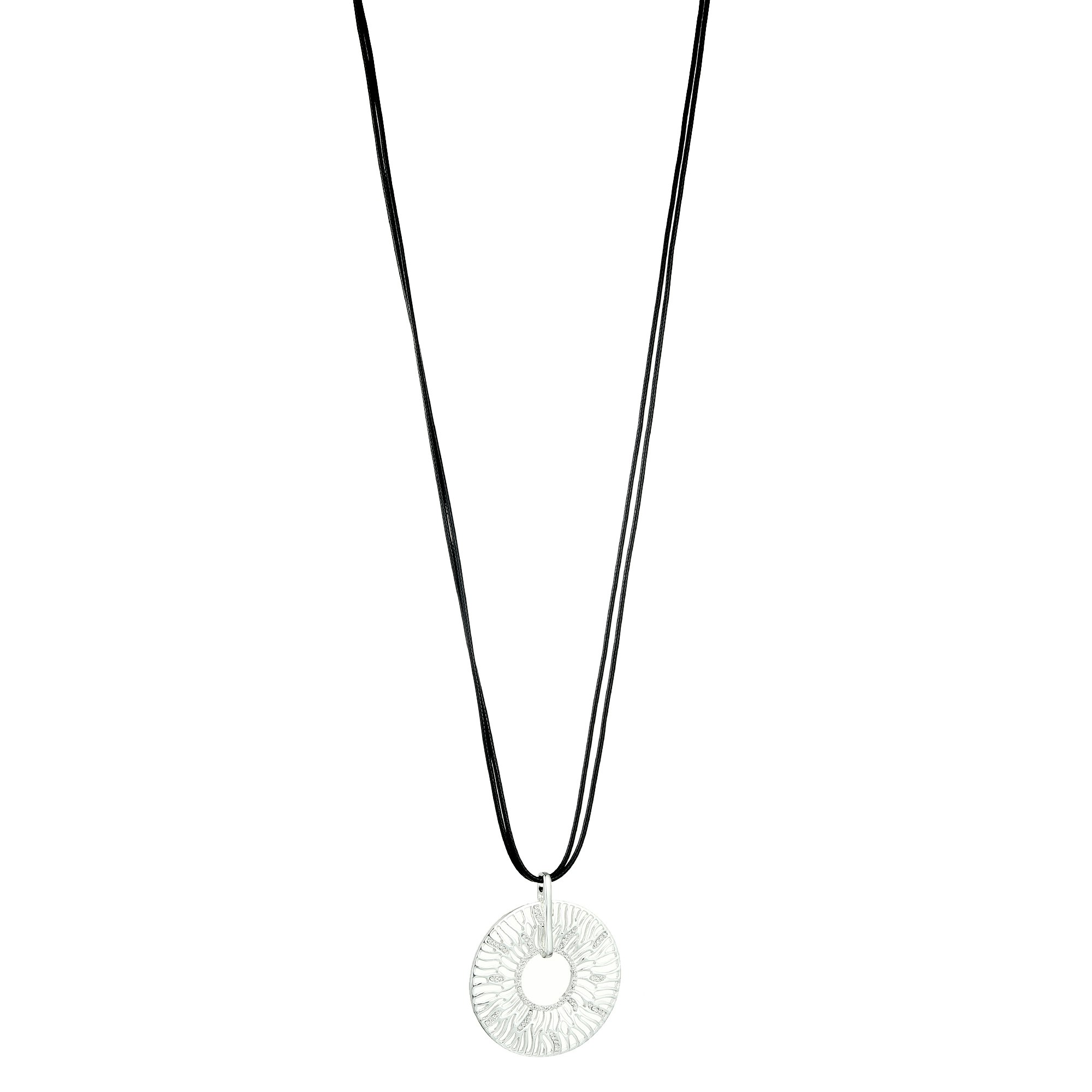 Långt halsband med silverring