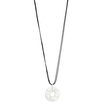 Långt halsband med silverring